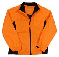 Křiklavě oranžovo-černá šusťáková funkční jarní bunda MOUNTAIN WAREHOUSE