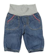 Modré cuff rifle se šedým úpletovým pasem S. Oliver