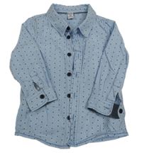 Modro-bílá pruhovaná košile s tečkami dopodopo