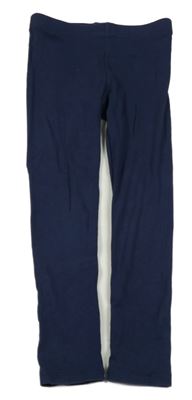 Tmavomodré žebrované legíny F&F