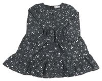 Tmavošedé šaty s hvězdičkami DANANADE