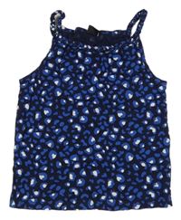 Tmavomodro-modro-bílý vzorovaný top Y.F.K.