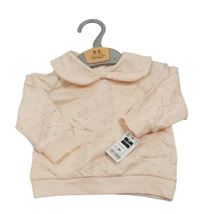 Nové - světlerůžová mikina s kytičkami a límečkem St. Bernard