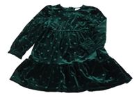 Smaragdové sametové šaty s hvězdičkami M&S