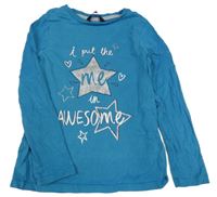 Petrolejové triko s hvězdičkami a nápisy George