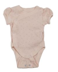 Světlerůžové puntíkaté žebrované zavinovací body PRIMARK