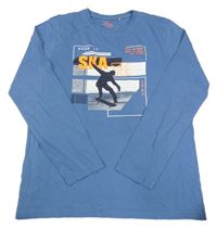 Modré triko se skateboardistou YIGGA