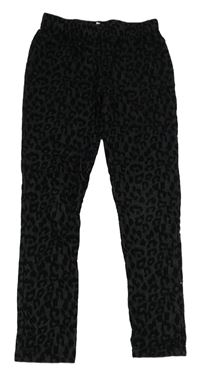 Antracitové tregíny s leopardím vzorem Yigga