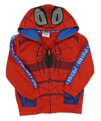 Červená propínací mikina s pavoukem a kapucí - Spiderman Primark