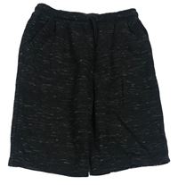 Černé melírované teplákové kraťasy Primark