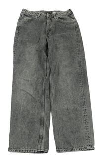 Tmavošedé loose fit rifle H&M
