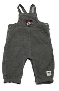 Khaki manšestrové laclové kalhoty s Mickeym Primark