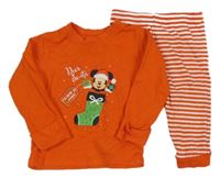 Červeno-pruhované pyžamo s Mickeym George