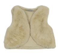 Béžová kožešinová podšitá vesta Topomini