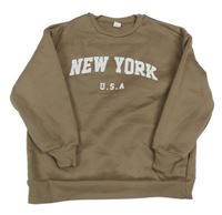 Hnědá mikina s nápisem Shein