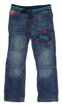 Modré rifle s robotem a úpletovým pasem F&F