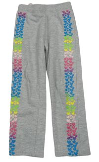 Šedé melírované tepláky se srdíčky Impidimpi