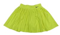 Neonově žlutá sportovní plisovaná sukně s všitými kraťasy Nike