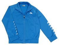 Modrá sportovní propínací mikina s kapucí Kappa