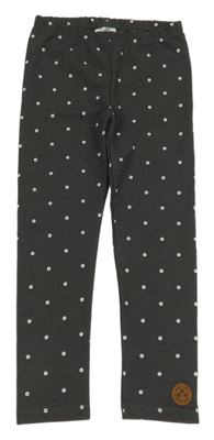 Tmavošedé květované legíny Topolino