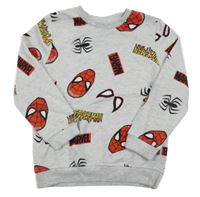 Světlešedá melírovaná mikina se Spidermanem Primark