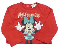 Červené triko s Minnie zn. Disney