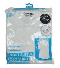 2x Bílé polo tričko George