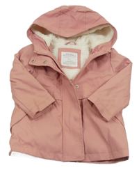 Růžová nepromokavá zateplená bunda s kapucí Primark