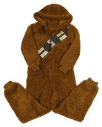 Hnědá huňatá kombinéza s kapucí - Star Wars