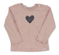 Světlerůžové triko se srdcem 
