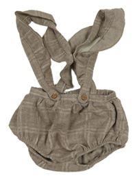 Hnědé kostkované kraťasy s kšandami George