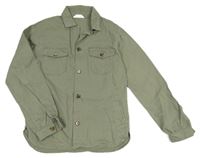 Khaki riflová bunda s kapsami H&M
