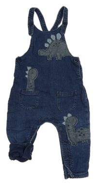 Tmavomodré podšité laclové rifle s dinosaury Next