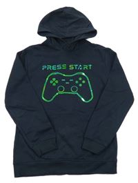 Tmavomodrá mikina s ovladačem a kapucí H&M