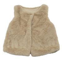 Béžová kožešinová podšitá vesta Dunnes Stores