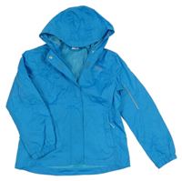 Modrá šusťáková funkční jarní bunda s kapucí Crane