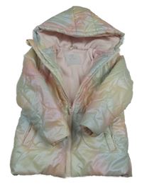 Barevná pastelová šusťáková zateplená bunda s kapucí Kiki&Koko