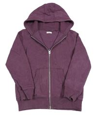 Fialová propínací mikina s kapucí Next