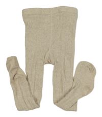 Světlebéžové vzorované punčocháče C&A