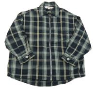 Tmavomodro-zelená kostkovaná košile esprit