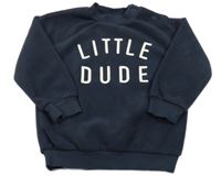 Tmavomodrá fleecová mikina s nápisem Nutmeg