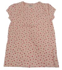 Světlerůžové tričko s růžovými hvězdami 