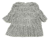 Bílo-černá puntíkatá tunika Zara