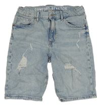 Světlemodré riflové kraťasy s prošoupáním H&M