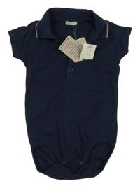 Nové - tmavomodré body s límečkem Benetton