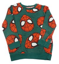 Tmavozelená mikina se Spidermanem George