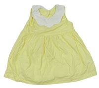 Žluté plátěné šaty s límečkem Matalan