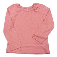 Růžové melírované triko s mašlí Yd.