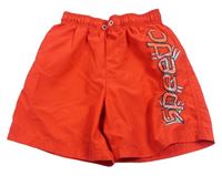 Červené plážové kraťasy s logem Speedo