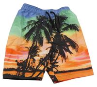 Barevné plážové kraťasy s palamami Mothercare 
